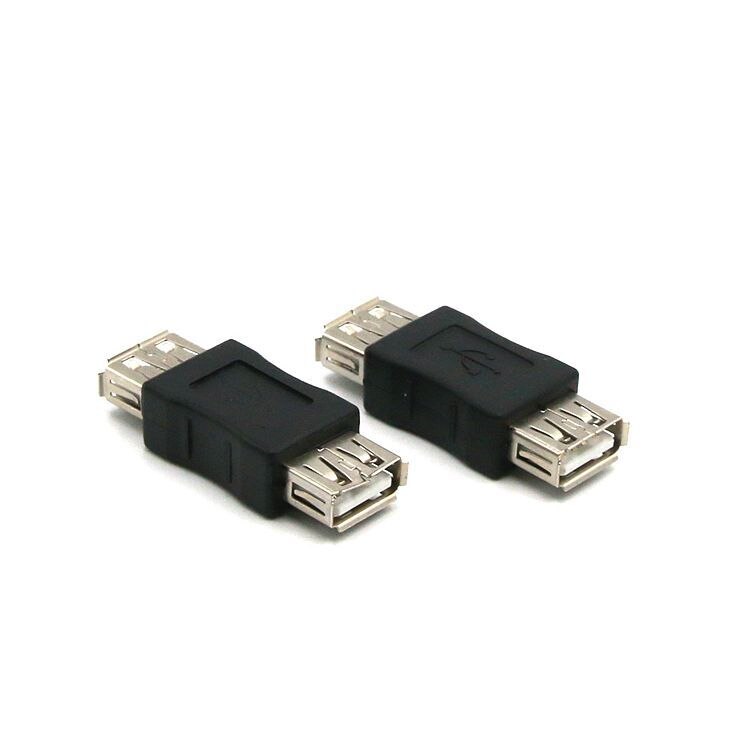 100 pcs USB 2.0 type A Female naar Female Extender Adapter Connector Koppeling F/F Converter