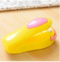 Keuken Gadgets Gereedschap Mini Draagbare Voedsel Clip Warmte Sluitmachine Sealer Thuis Snack Bag Sealer Keuken Accessoires Gebruiksvoorwerpen: yellow