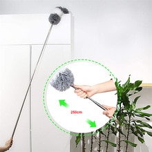 3Pcs Telescopic Pole Washable Easy Apply Extendable Duster Household Car Dust Dusty Feather Duster Long Handle Clean Brush