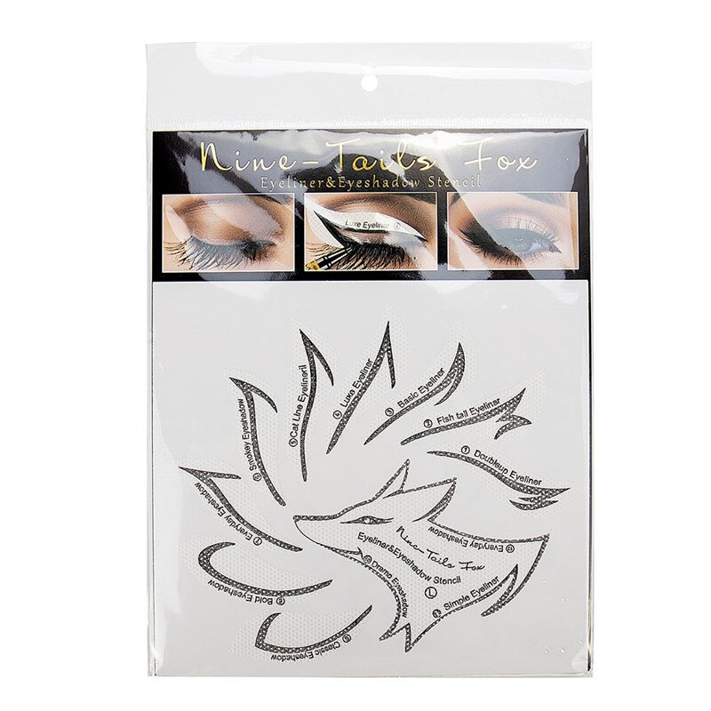 Plantillas para delineador de ojos, modelos de plantillas para dar forma a la sombra de ojos, herramientas de maquillaje, 20 unidades