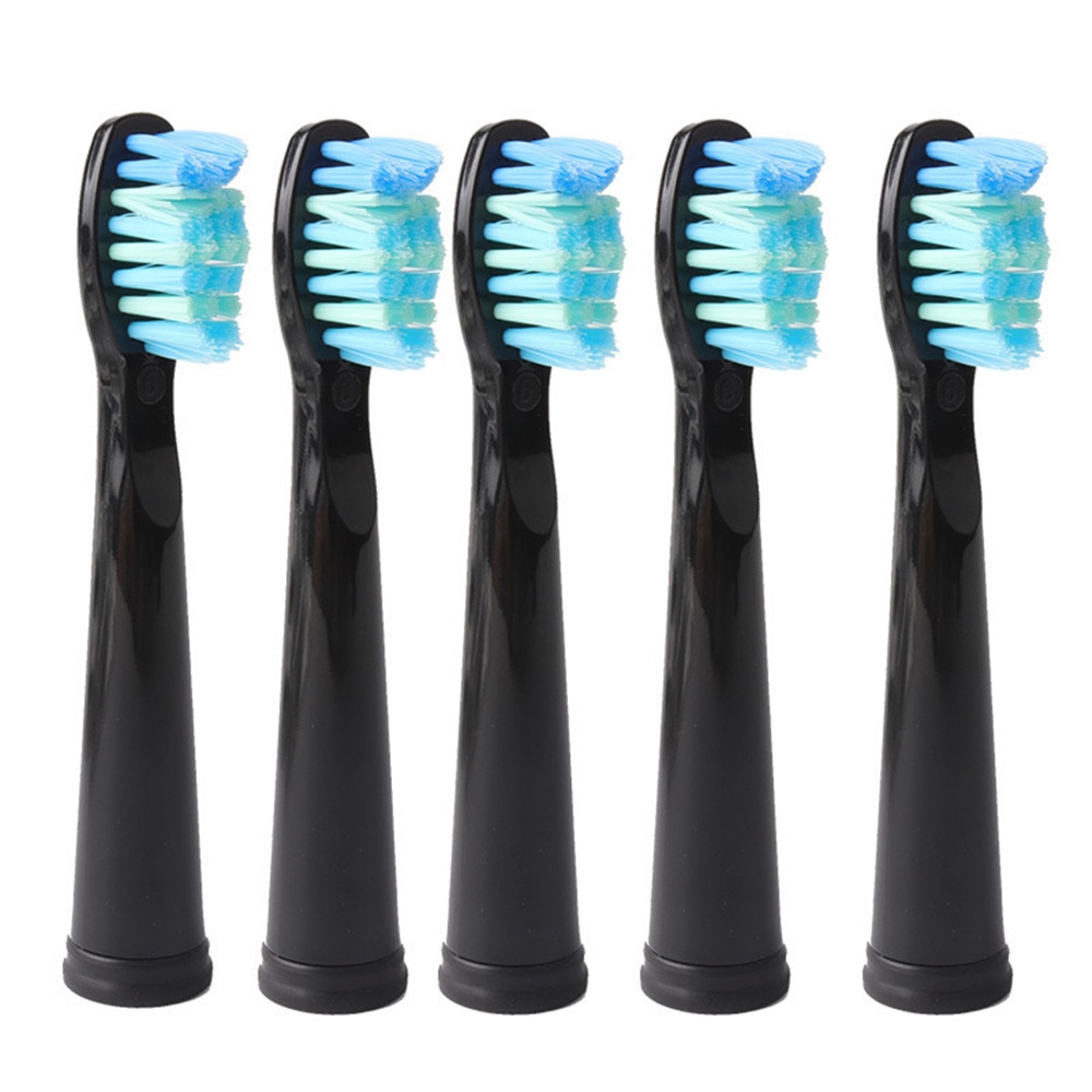 5pcs/set Seago Toothbrush Head for Kids Child SG610 908 917 910 507 515 949 958 Toothbrush Electric Replacement Tooth Brush Head: Black