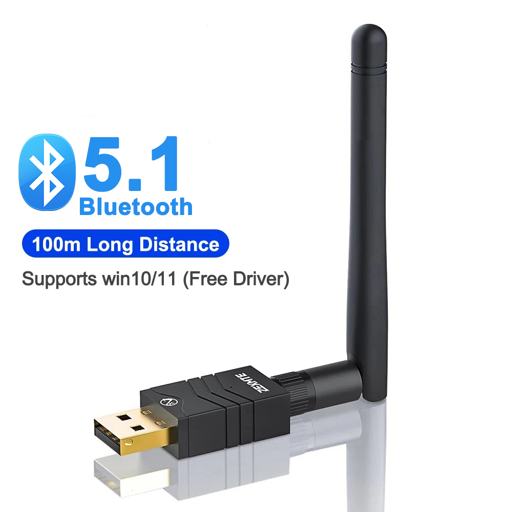 Zexmte 180M Bluetooth 5.4 5.3 5.1 Adapter USB Bluetooth Dongle for Windows 11/10/8.1 Mouse Keyboard Audio Receiver Transmitter