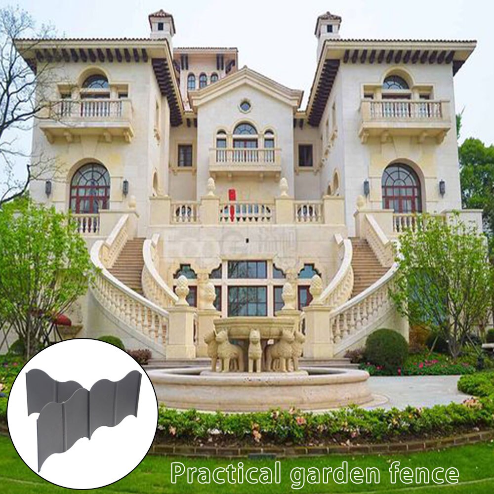 20pcs Plastic Lawn Garden Fence Edging Plant Border Decorations Interlocking Edging Kit No-Dig Pound-in Garden Edge 15.5*13.5cm