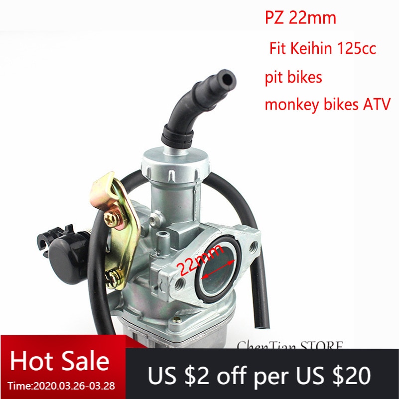 Moteur PZ22, carburateur 22mm et 38mm filtre à Air pour Keihin 125cc KAYO Apollo Bosuer xmotos Kandi dirt/pit bikes pour singe