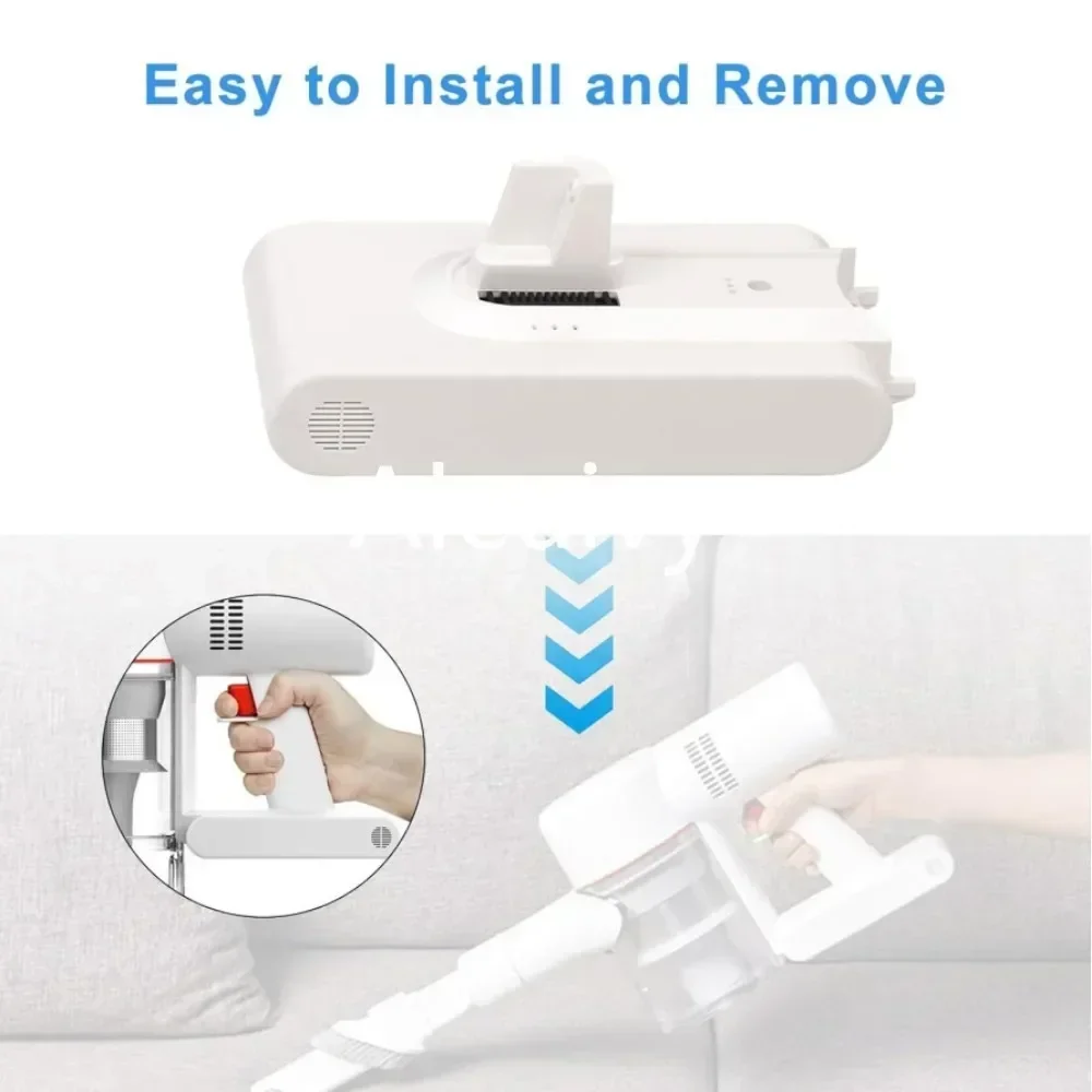 Wymienny odkurzacz 5000 mAh - zapasowa bateria robić akumulatora litowo-jonowego Xiaomi Dreame V8, V9, V10, V10zawodowiec, VVN3, VVN4, VVN5, XR