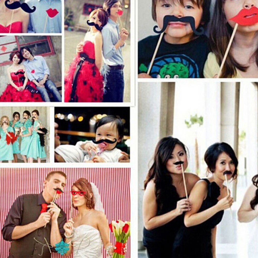 58 pcs/lot Photo Booth Props Photobooth For Wedding Decoration Birthday Party Event &amp; Party Supplies