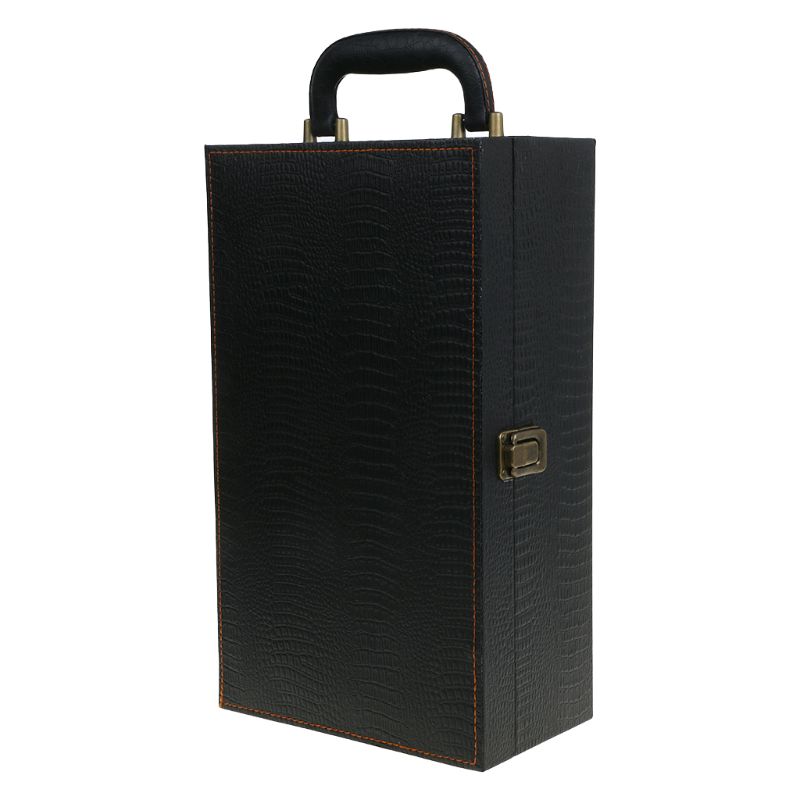 Caja de cuero para botellas de vino, bolso de transporte de lujo, organizador de Estuche De Viaje, , 2 unidades