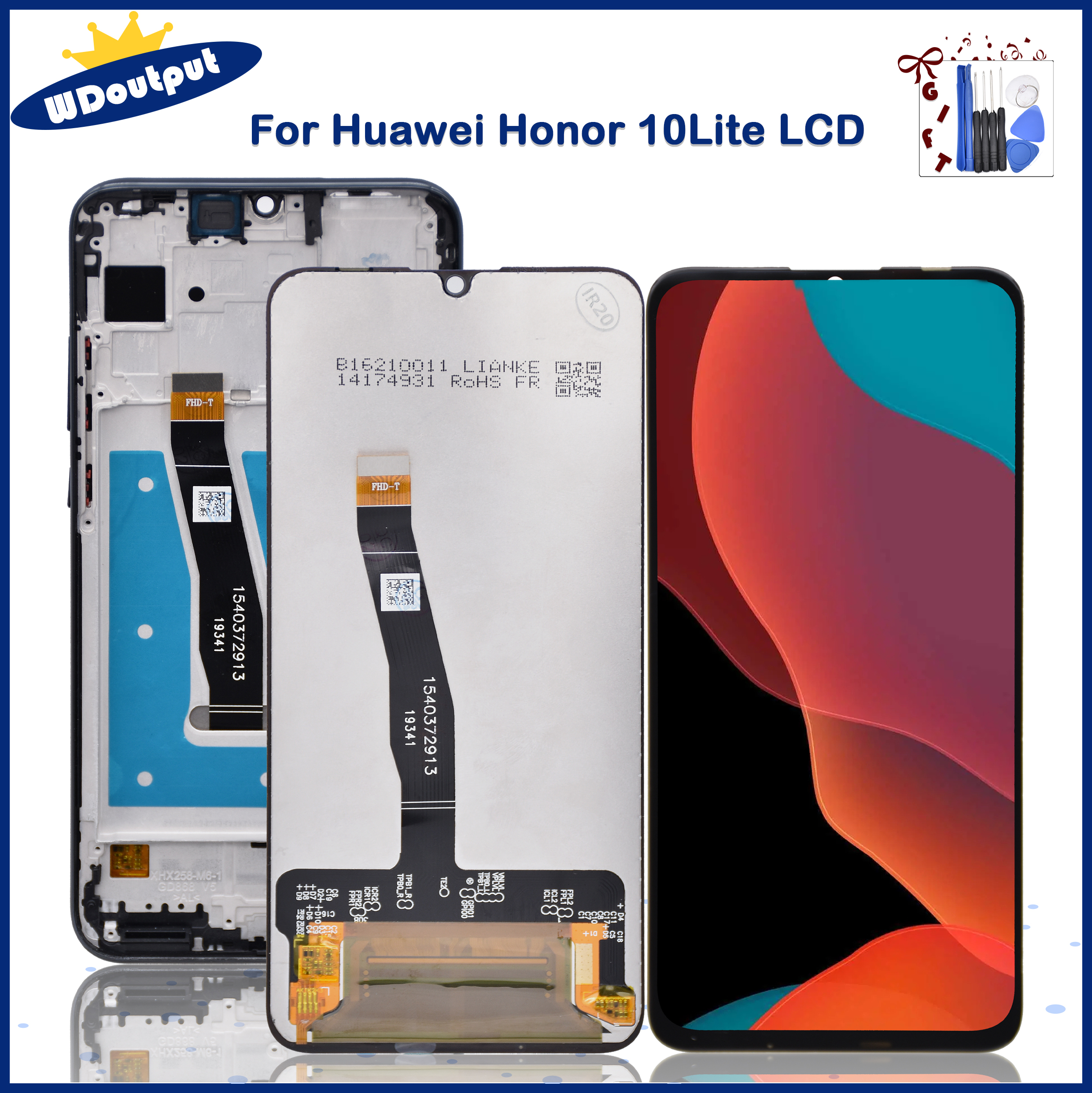 Original For Huawei Honor 10Lite LCD Display Touch Screen Digitizer Assembly Replacement For Honor 10i HRY-LX1 HRY-LX2 HRY-LX1T