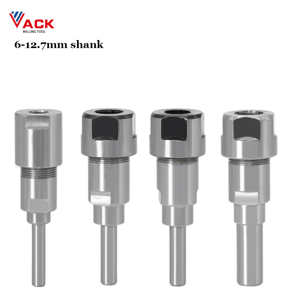 6Mm 8Mm 12Mm 1/4 "1/2" Schacht Router Bit Verlengstuk Collet Graveren Cnc Machine Extension frees Houtbewerking Tool