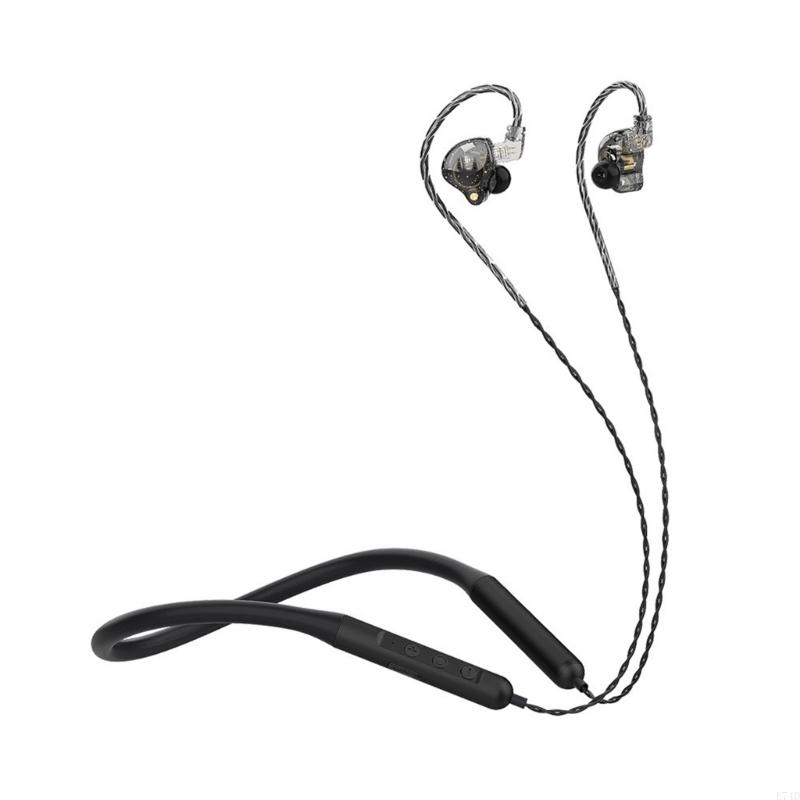 E74D BX03 Ergonomic Neckband Earphones In Ear Headphones Advanced 5.0 Wireless for Workouts Commuting Travel Sports Headsets: black