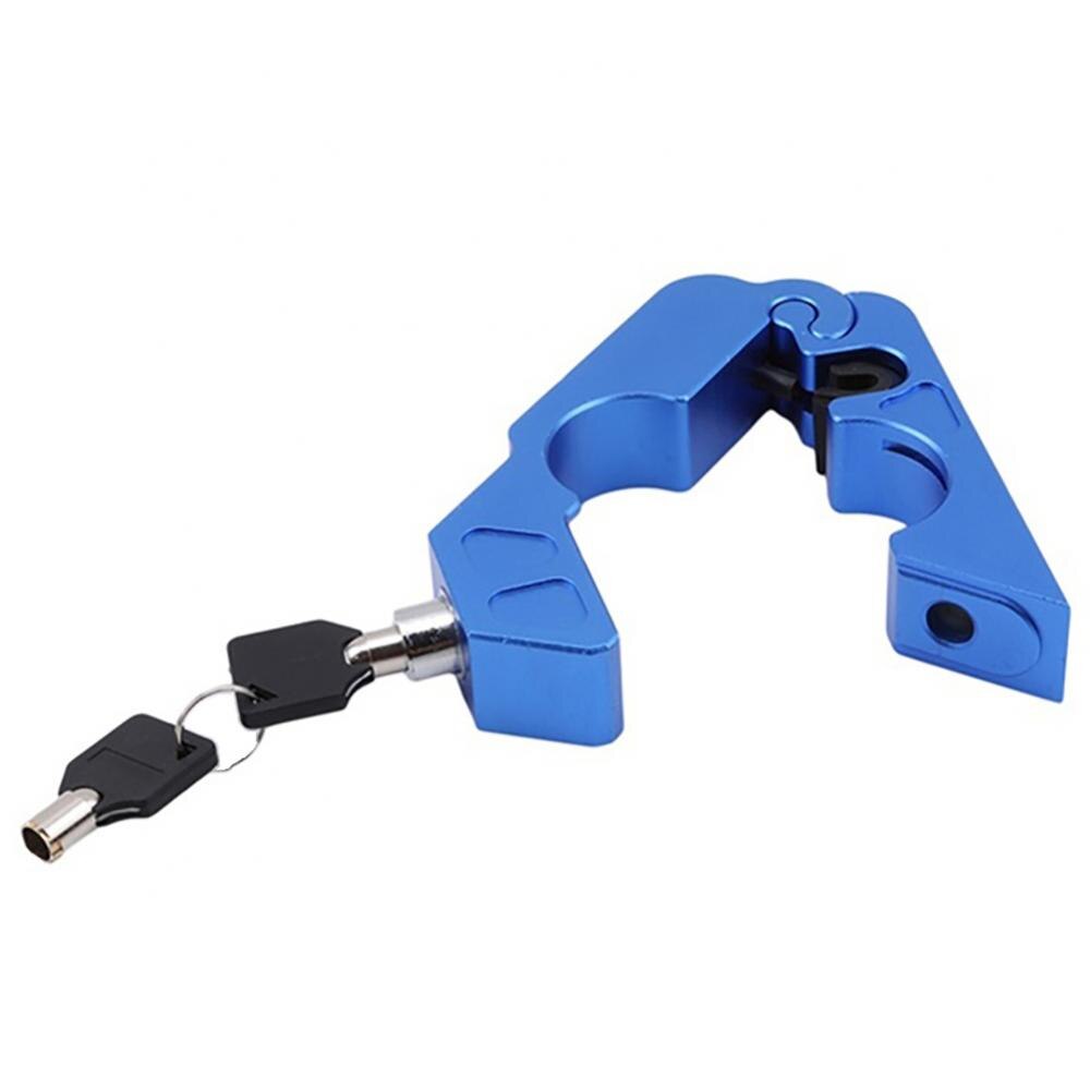 Motorfiets Grip Lock Scooter Atv Stuur Grip Beveiliging Veiligheid Metalen Slot Met 2 Sleutels Rem Gaspedaal Grip