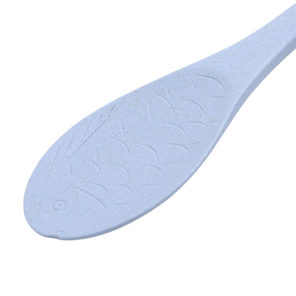 Cute trigo utensilios de cocina pescado cucharada antiadherente arroz paleta cuchara para la comida Mesa accesorios para servir