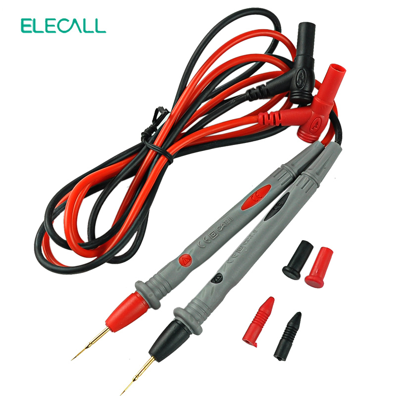 A18-J Naald Siliconen Draad Goud-Plaat Tip Probe Test Leads Pin Universele Digitale Multimeter Tester Lead Wire Probe Pen kabel