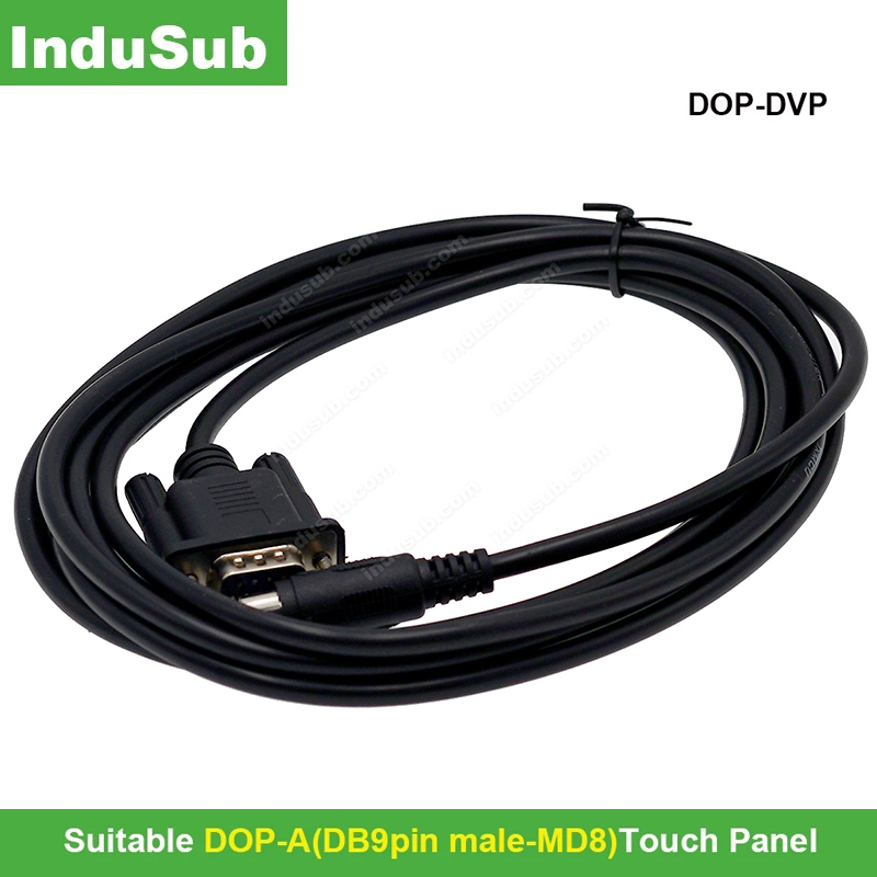 DOP-DVP Programming Cable DOP Touch Panel And DVP Series PLC Communication Cable DOP-XC DB9 TO MD8