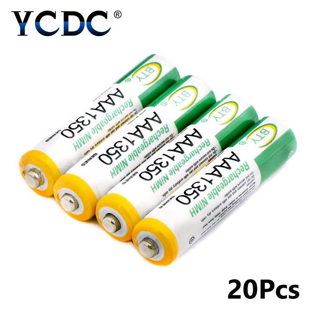 Met Doos 4 Stuks-20Pcs Ni-Mh Oplaadbare Batterijen Aaa 1350Mah Batterij 1.2V 3A Hoge Capaciteit 1350mah Oplaadbare Batterij Aaa: 20pcs