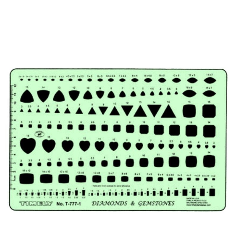 Diamenty opracowanie szablon kamienie szlachetne rysunek szablon dla projektantów biżuterii T-777-1 i T-777-2: T-777-1