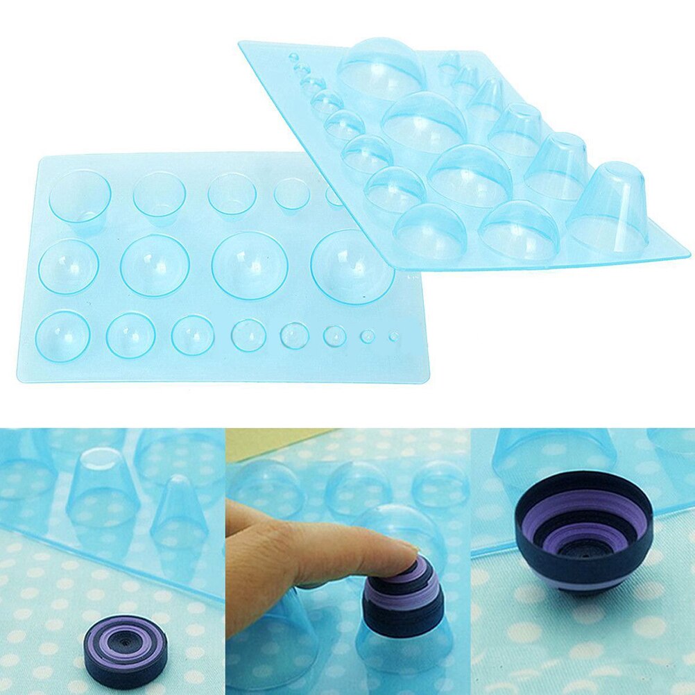 Molde de filigrana de papel de plástico, domos de Media bola para manualidades, trabajos artísticos, herramientas de decoración de colección de recortes, conjunto de matemáticas para niños