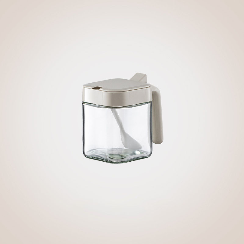 Portable Spice Rack Organizer, Sugar Bowl, Salt Shaker, Seasoning Container, Kitchen Supplies Storage Set, Spice Boxes: Light Grey