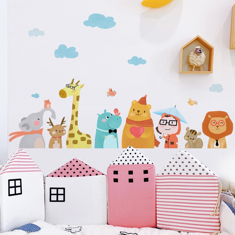 18 styles Large Cartoon Wall Stickers for Kids rooms Baby room Wall Decor Vinyl Removable Wall Decals Home Mural Home Decoration