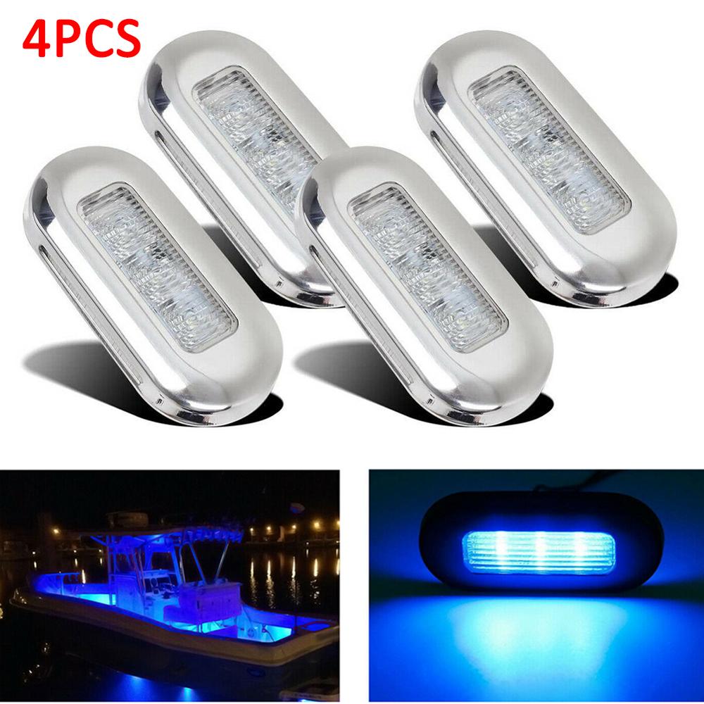 4x3 LED 12V bateau escalier pont côté marqueur lumières de courtoisie indicateur clignotant éclairage marin bateau accessoire feu arrière