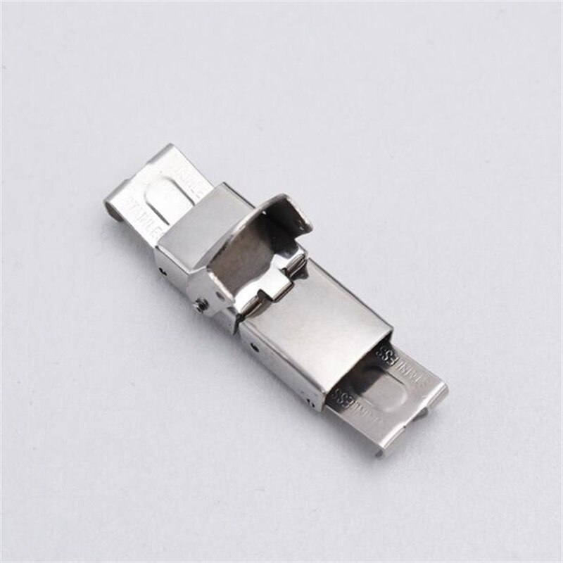 10pcs Stainless Steel Clasp Crimp Jaw Hook Watch Band Clasp for Leather Silicone Bracelet Jewelry Making DIY Connect Lace Buckle