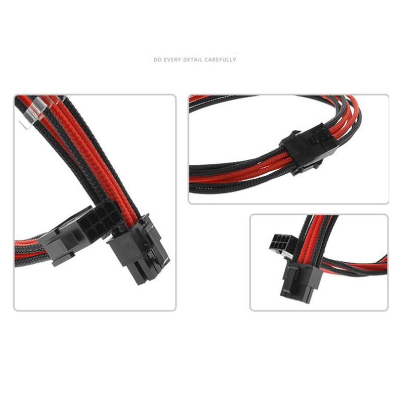 Câble d'extension d'alimentation pour carte ATX PSU, 8 broches à 6 broches + 2 broches de 30cm