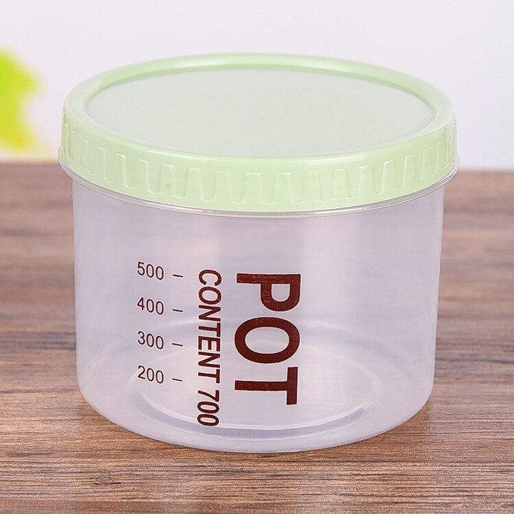 Plastic Grain Storage Tank Food Sealed Tank Kitchen Transparent Snack Storage Box Storage Tank: GREEN-S