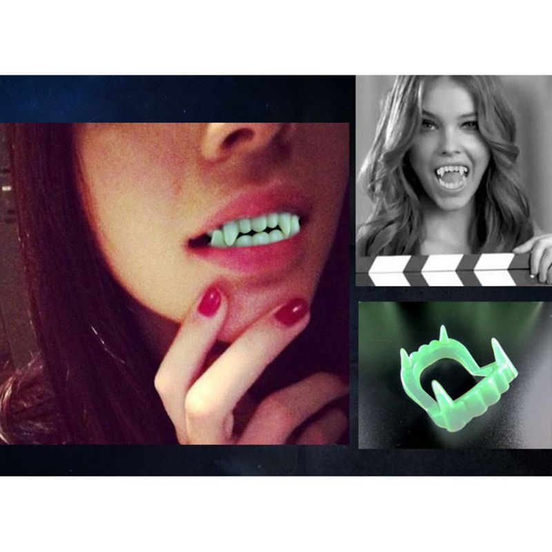 Glow In The Dark Vampire Fangs Plastic Teeth Costume Accessory Party Favors