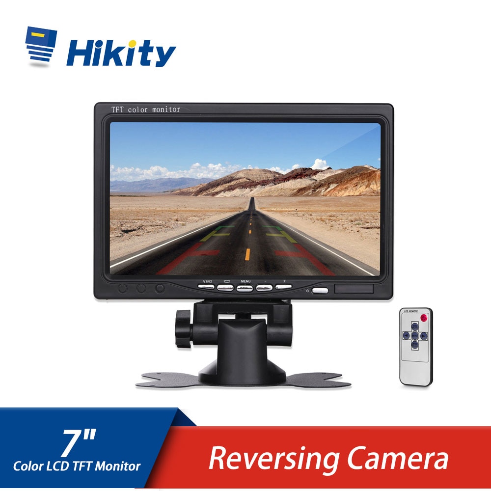 Hikity 7 Inch Tft Lcd-kleurenscherm Hd Monitor Car Rear View Monitor Achteruitkijkspiegel Voor Voertuig Backup Camera Parkeerhulp systeem