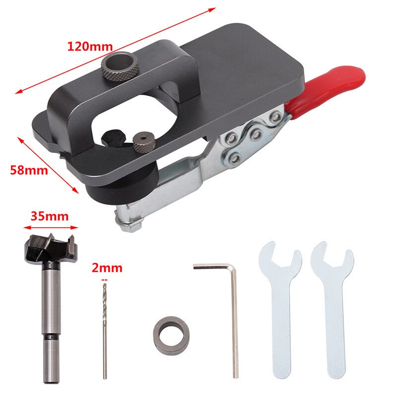 35mm kaapin sarana jig poraussarja opas paikannus laite kiinnitys ovi piiloasennus kodin työkalut puuntyöstö