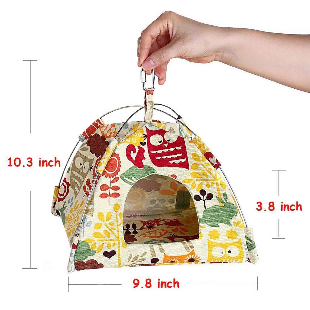 Petite tente pour animaux de compagnie nid d'oiseau Hamster Chinchillas suspendu hamac perroquet tente grand oiseau cages pour perroquets perchoir