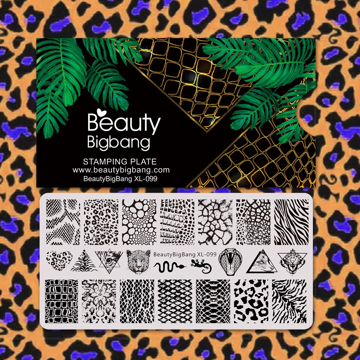 2 st beautybigbang nagelskrivare stämplingsmall set djur blomma träd ringbild nagelkonst stämpel stencilplattor