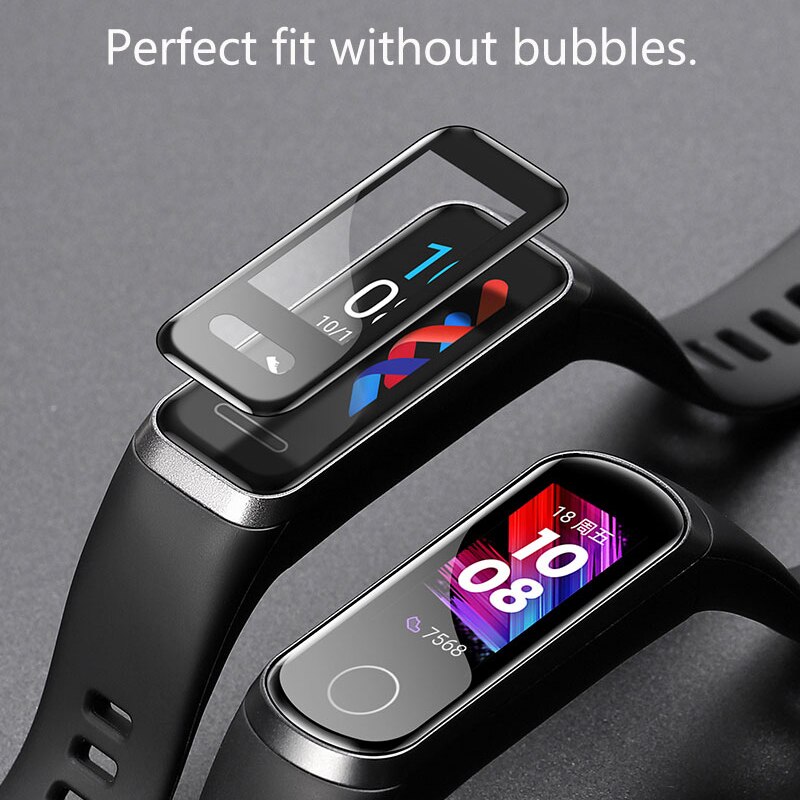 5D borde curvado cobertura completa suave claro película protectora para Huawei banda 4 Pro Honor Band 5i Protector de pantalla (no cristal)