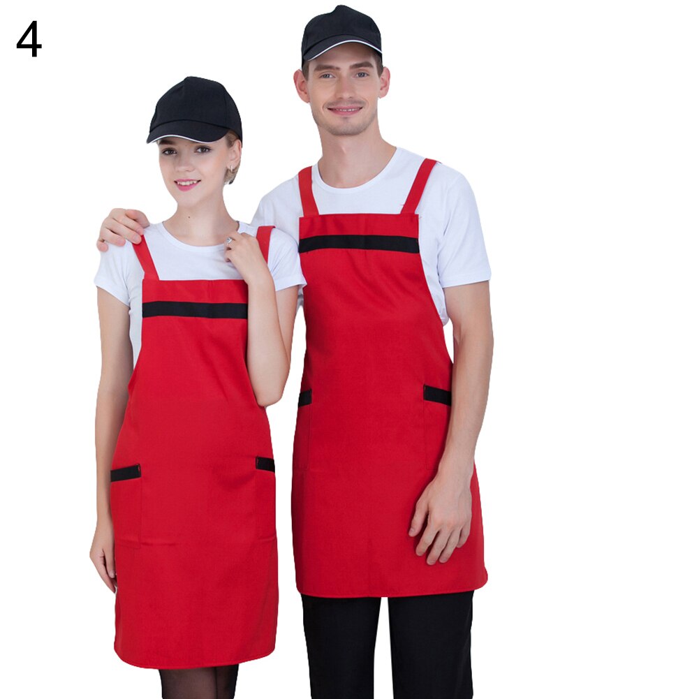 Fartuchy bez rękawów fartuchy kuchenne restauracja piekarnia kwiaciarnia sklep fartuch pokrowiec fartuch kuchenny fartuch kuchenny: Czerwony