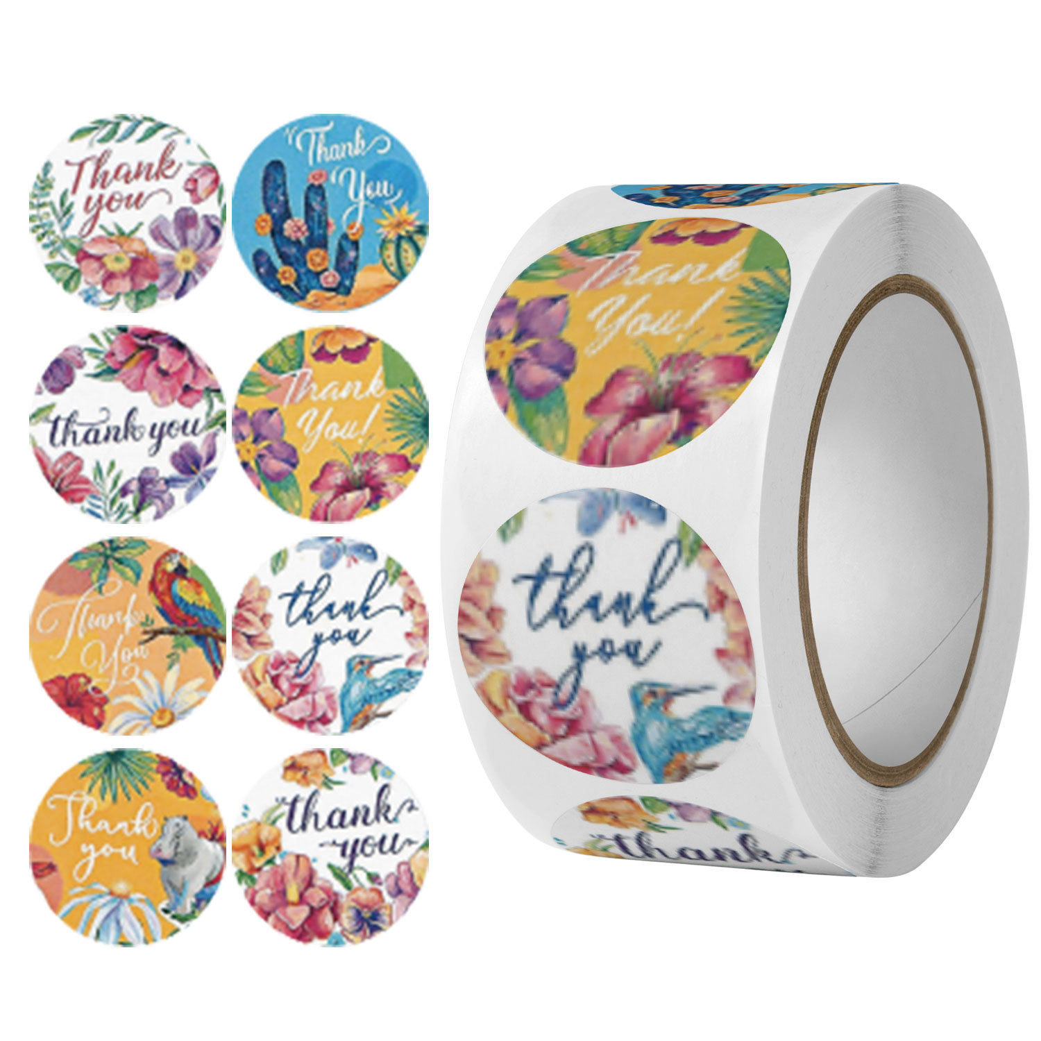 Pegatinas de agradecimiento para joyería, etiquetas autoadhesivas para envolturas de de boda, bolsa de embalaje para pequeñas empresas, , 25mm, 500 piezas: Transparente