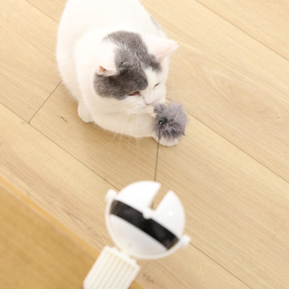 Elektrisk automatisk løftekat legetøj interaktivt puslespil smart kattekugl teaser legetøj løfekugler elektrisk kat kæledyrsforsyning