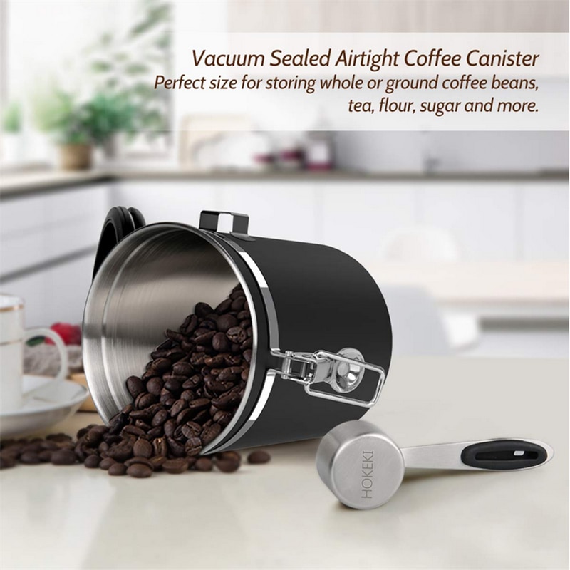 Rostfritt stål förseglad tank lagringstank fuktsäker kaffeböna mjölkpulver burk tekanna köks spannmål förvaringslåda