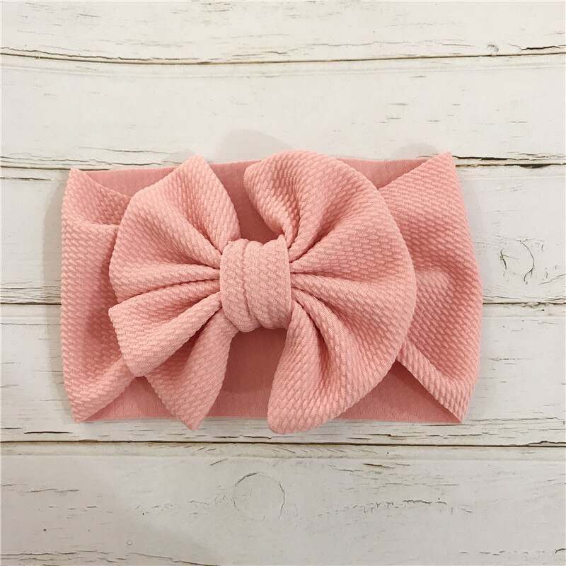 Baby Meisje Hoofdbanden Haarband Baby Hoofdband Bladerdeeg Bandeau Bebe Fille Bullet Stof Boog Knoop Headwraps Tulband Baby Haar Accessoires: baby headband Pink