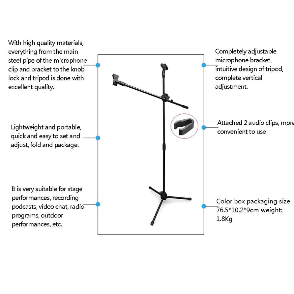 Adjustable Studio Microphone Stand Suspension Boom Table Bracket Arm Holder Microphone Shock Mount