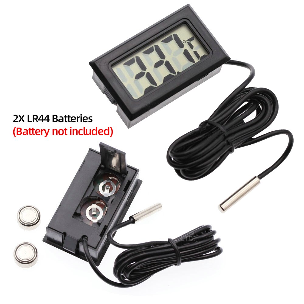Temea-Mini Termómetro Digital, higrómetro con sonda para interiores, Sensor de temperatura pequeño, medidor de humedad, pantalla LCD, 2/3 piezas