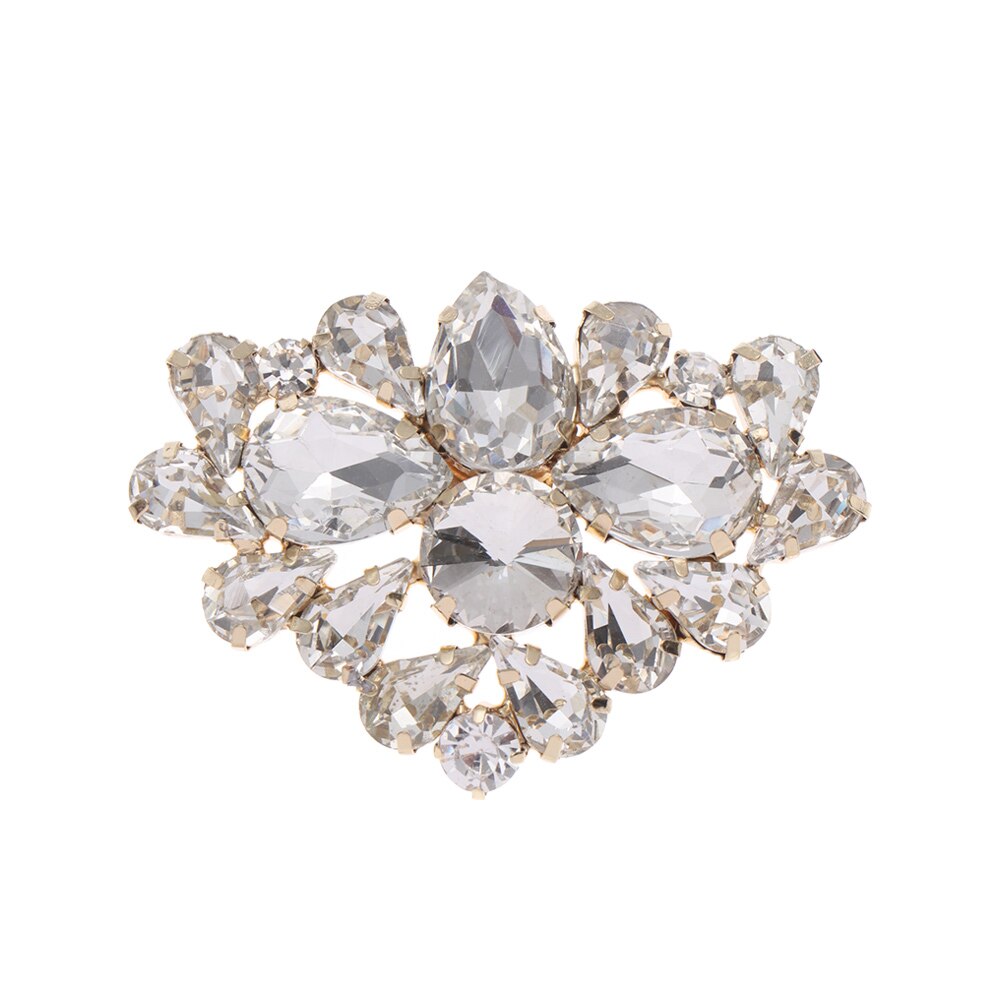 1Pc Lady Schoen Clip Schoen Decoraties Shiny Decoratieve Clip Strass Vierkante Klem Hoge Hak Charm Gesp Voor Bruiloft Vrouwen bruid: 8