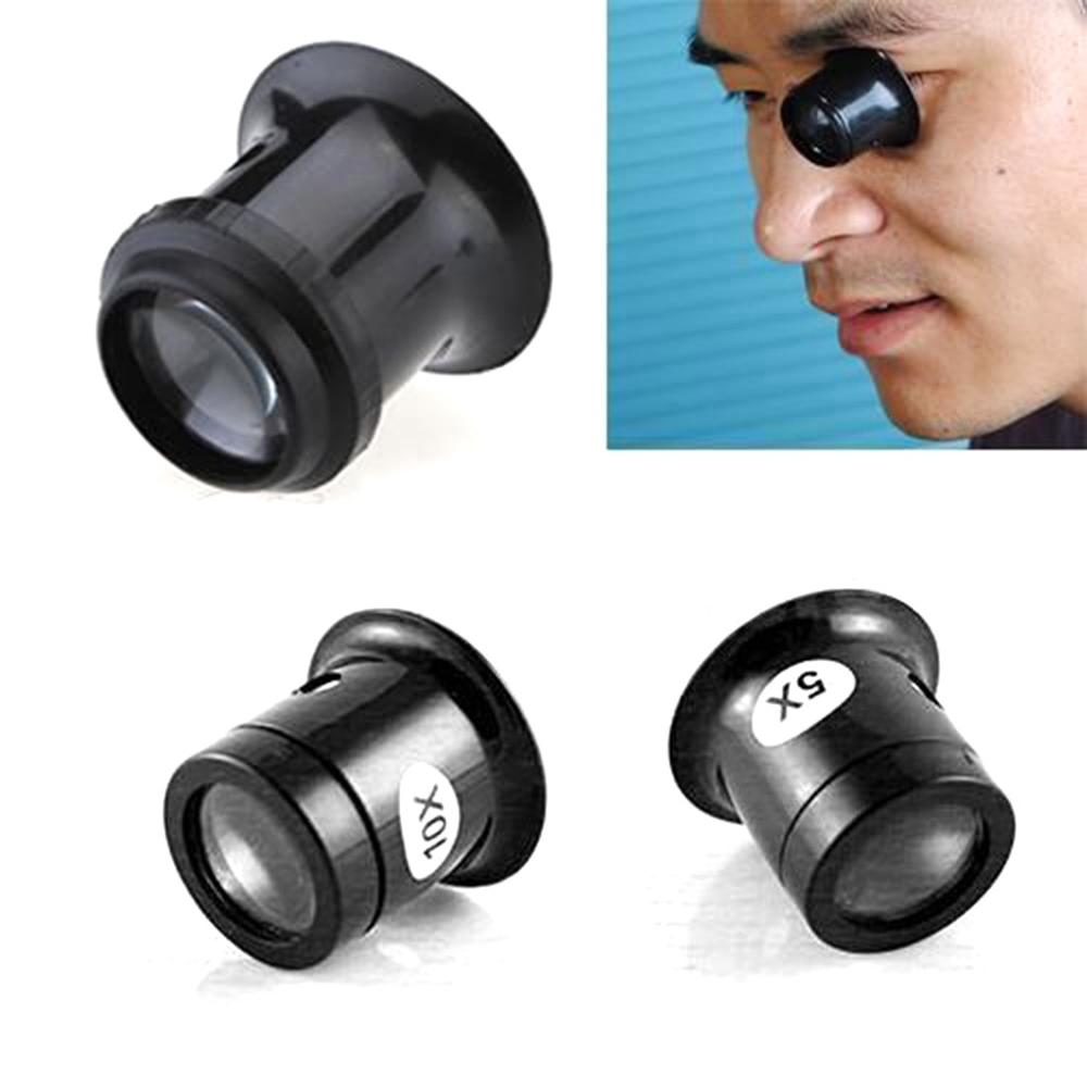 Monocular Magnifying Glass 5X/10X Portable Loupe Lens Jeweler Watch Magnifier Tool Eye Magnifier Len Repair Kit Tool