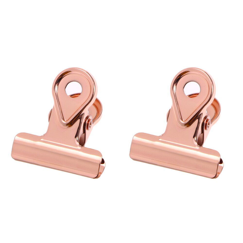 15PCS Metal Hinge Clips Binder Clips Paper Clamp Copper Paper Clips (20MM)