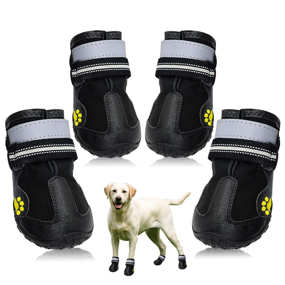 Dog Shoes Socks For Medium Large Dogs Pitbull Waterproof Winter Pet Shoes Warm Non-slip Big Dog Boots Snow Rain Booties Footwear