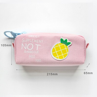 coloré grande capacité porte-crayon Kawaii dessin animé stylo sac boîte mignon toile crayon école papeterie fournitures 050022