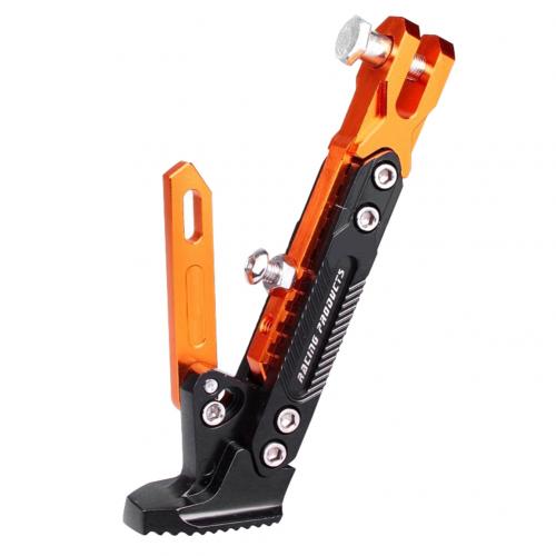 Pata de cabra ajustable para motocicleta eléctrica, soporte lateral para estacionamiento, 1 Uds.: Naranja
