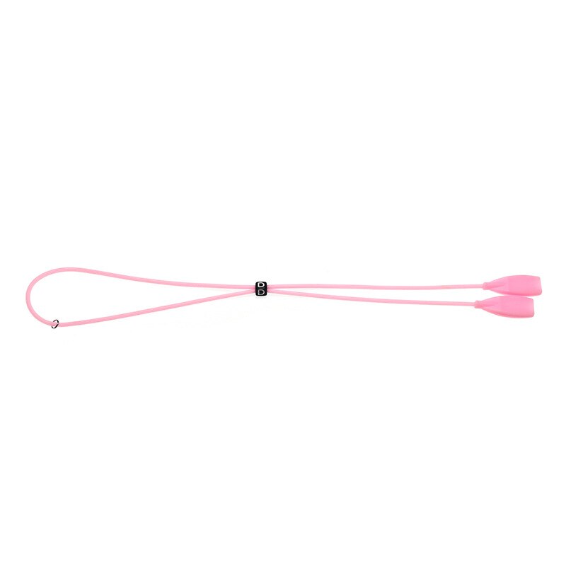 Correas elásticas de lentes de silicona antideslizantes para gafas deportivas cuerdas de cuerda con ganchos para los oídos gafas de sol soporte de cordón de banda de cadena: Rosa