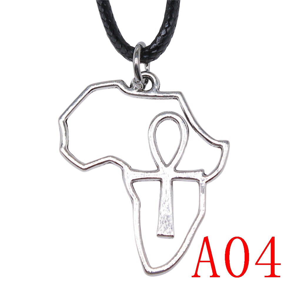 Collana con ciondolo a croce Ankh per gioielli moda donna regalo: 1pcs-A04-31x26mm