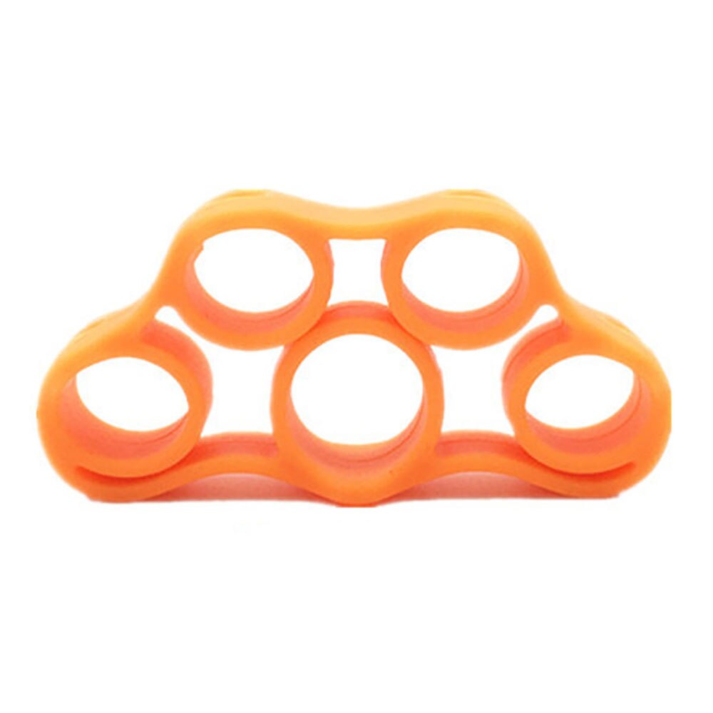 Silicone Hand Finger Gripper Resistance Band Clamp Ring Wrist Stretcher Finger Forearm Trainer Carpal Expander for Exercise Pow: Orange