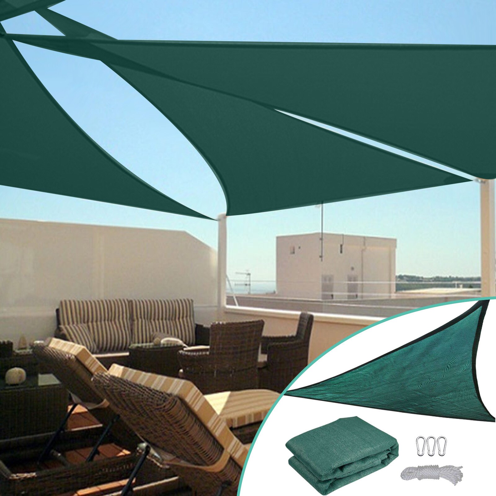 40# Sun Shade Sail Canopy For 98%uv Block Sun Shelter Outdoor Facility&activities Backyard Awning Outdoor Patio Garden Backyard